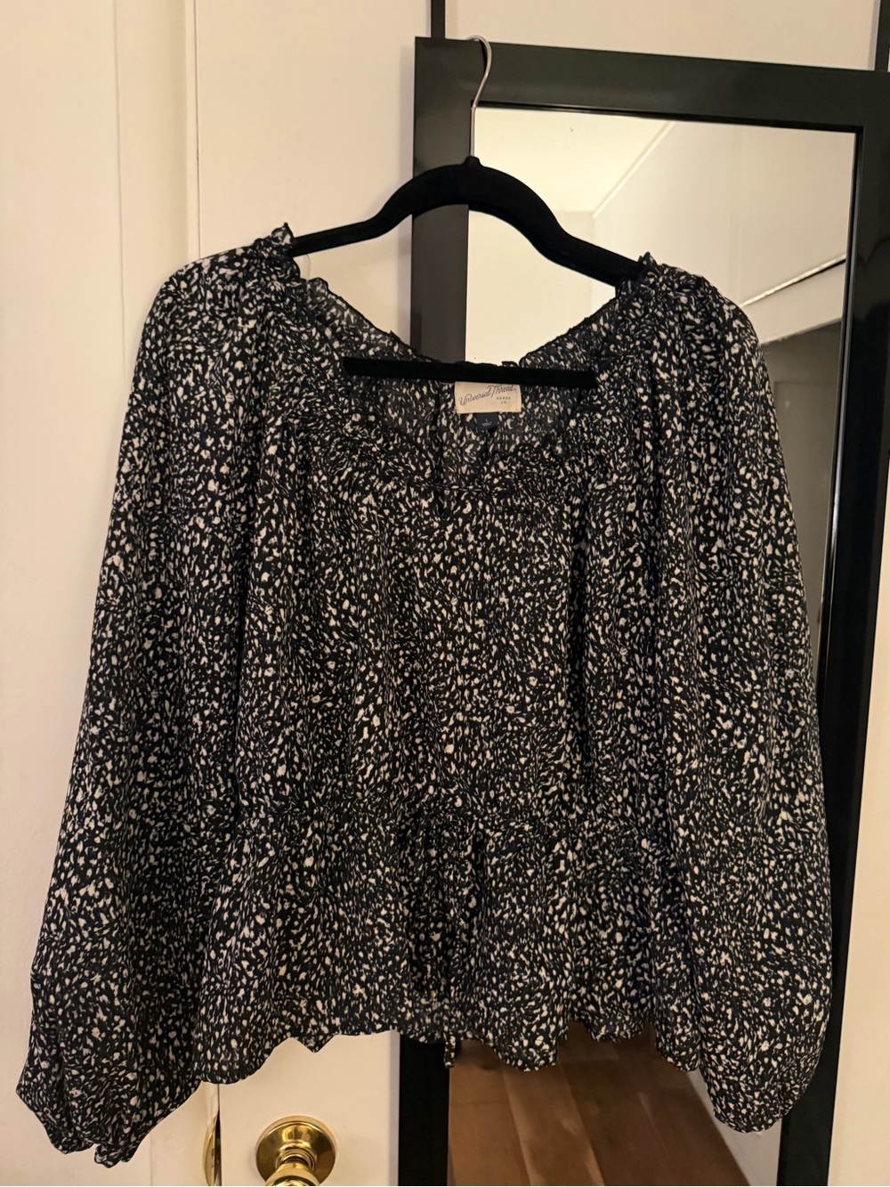 Target Flowy Blouse in Black and White